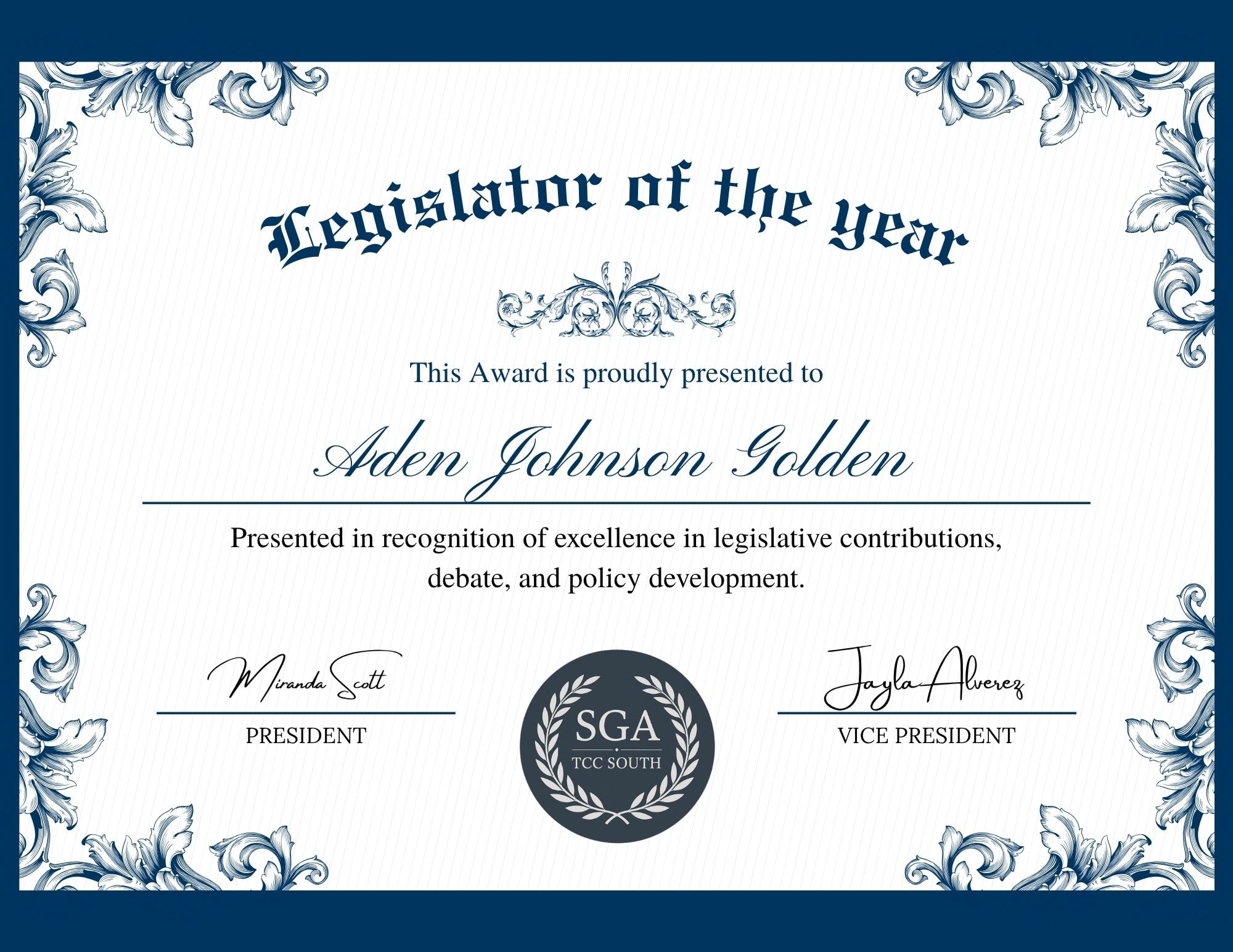 Legislator of the Year