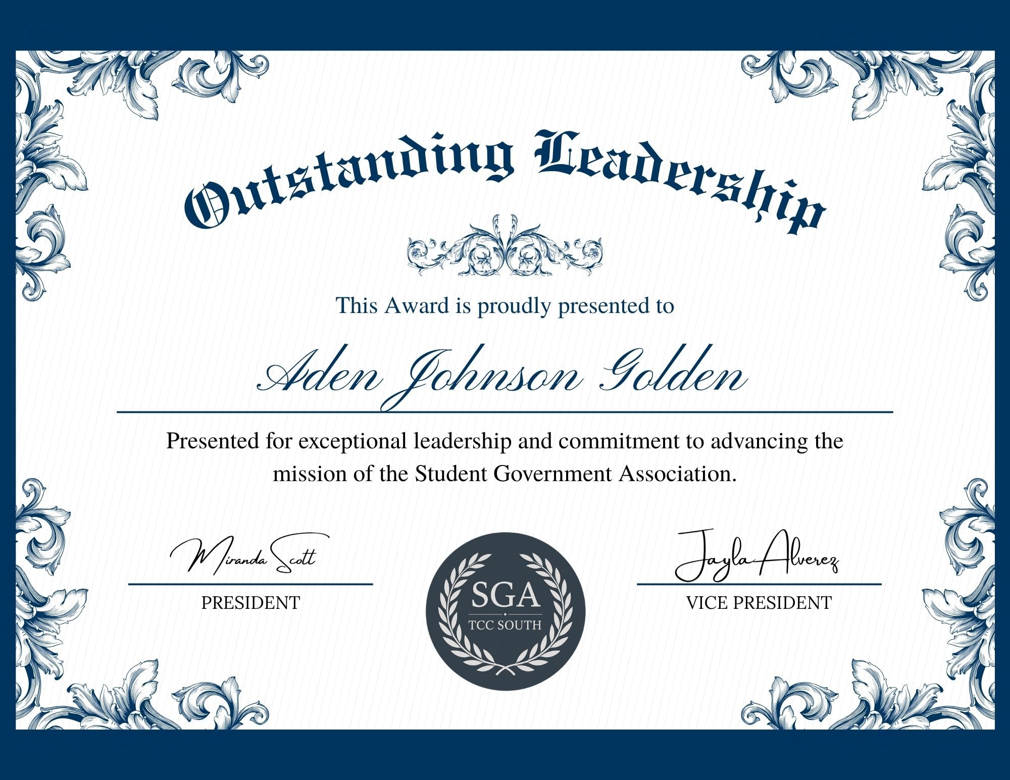 Outstanding Leadership Award