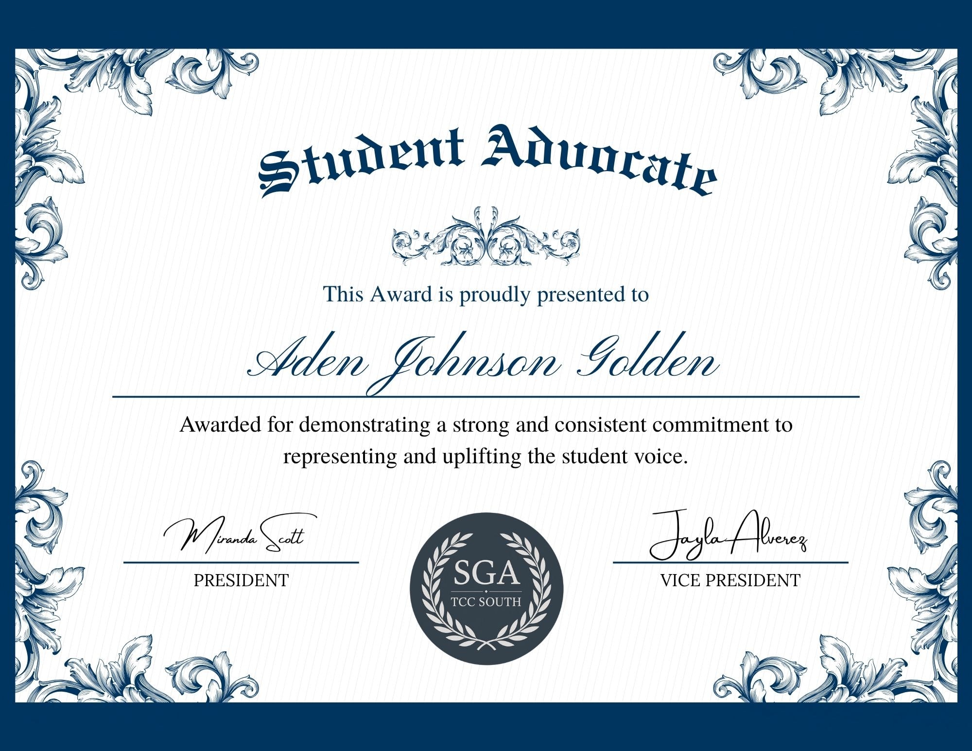 Student Advocate Award