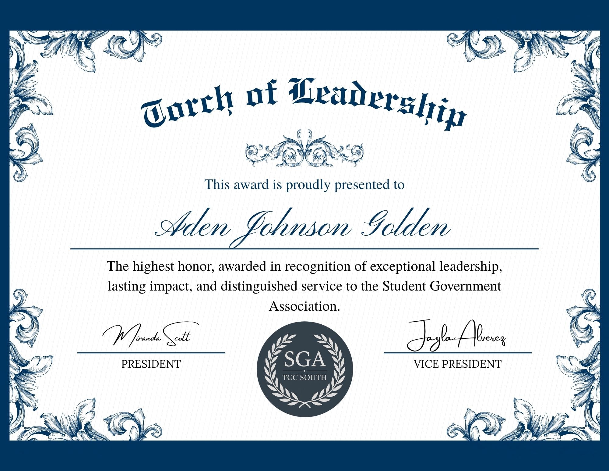 Torch of Leadership Award