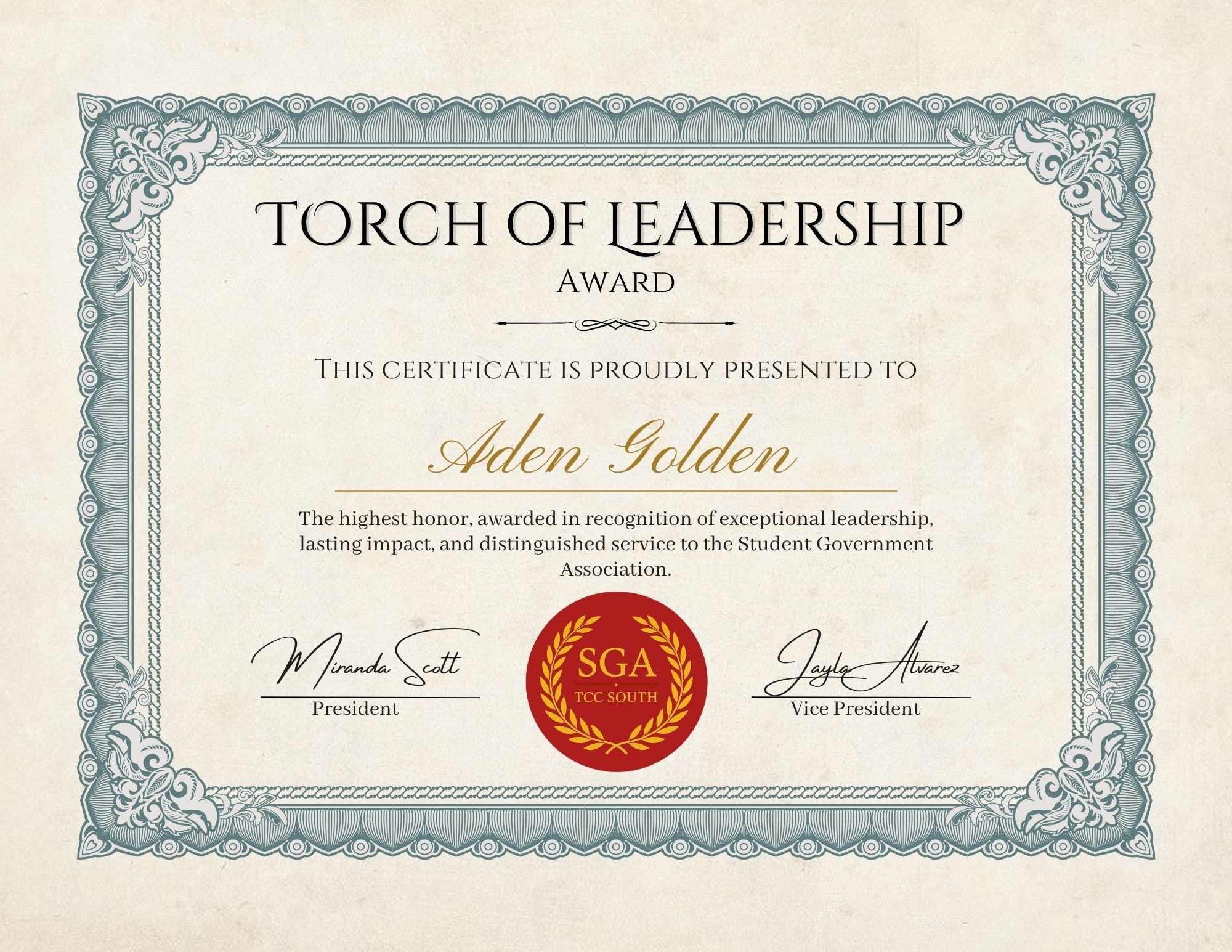 Torch of Leadership Award