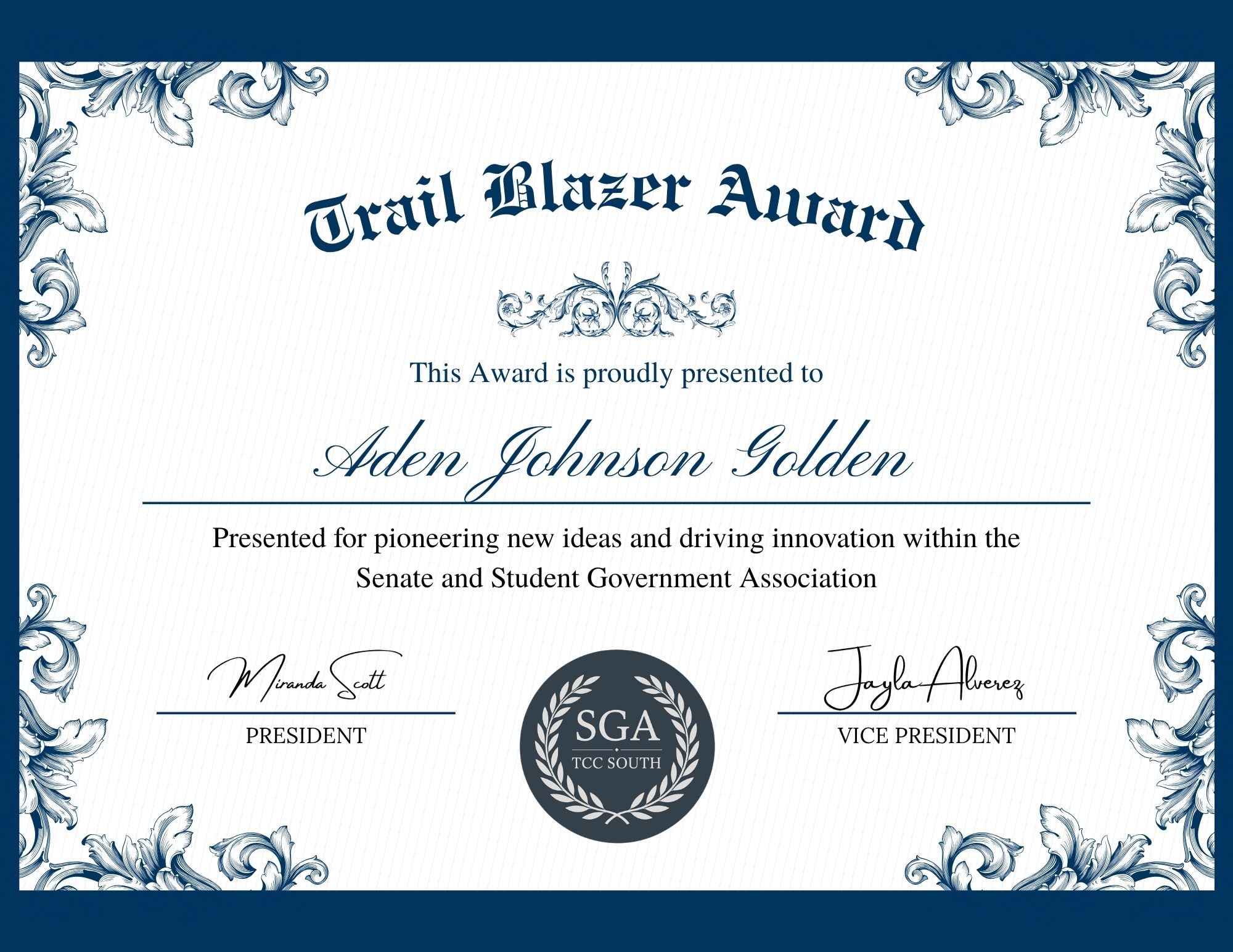 Trail Blazer Award