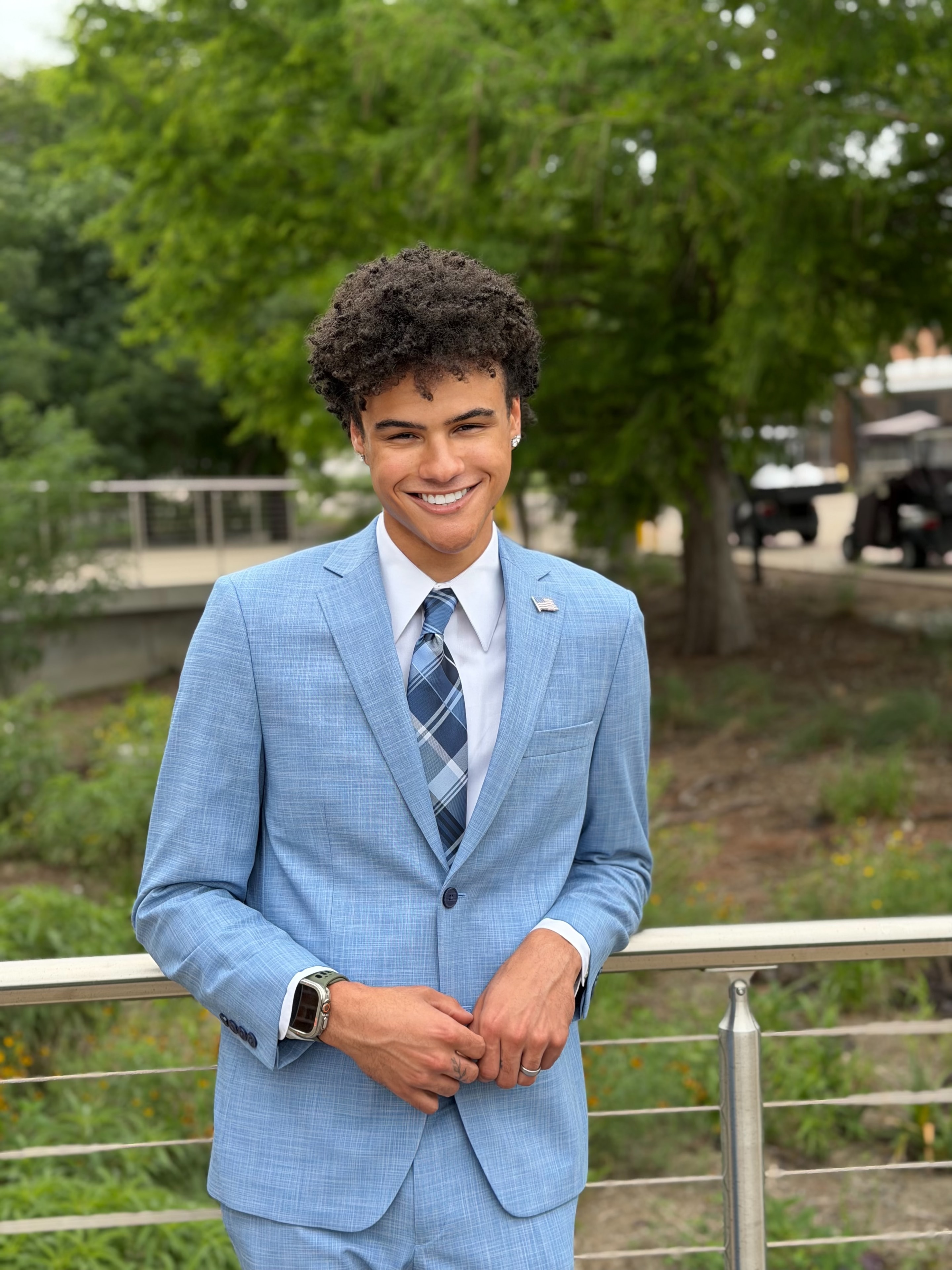 Aden Golden after taking the oath of office for President of Tarrant County College Student Government Association